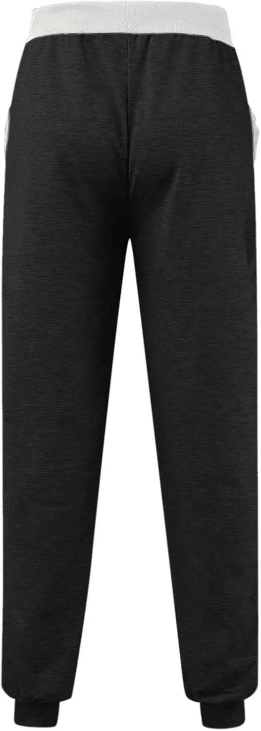 Men's Casual Joggers Pants, Cotton Drawstring Chino Cargo Pants, Hiking Outdoor Twill Track Jogging Sweatpants Pants