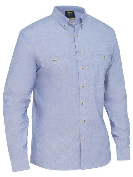 Mens Chambray Shirt- Long Sleeve