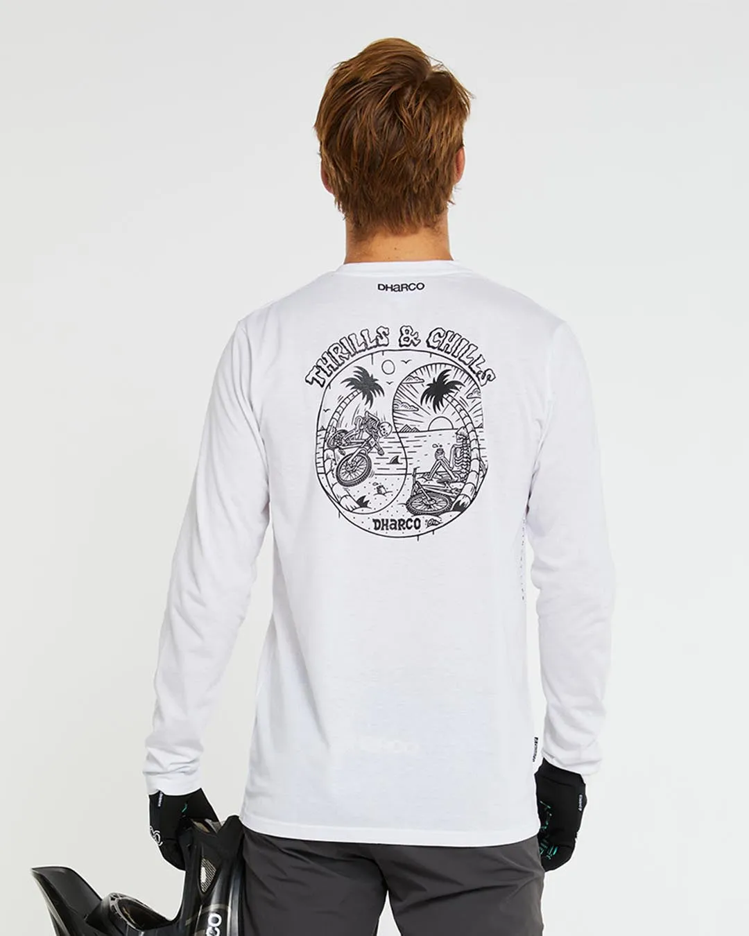 Mens Long Sleeve Tech Tee | Thrills & Chills
