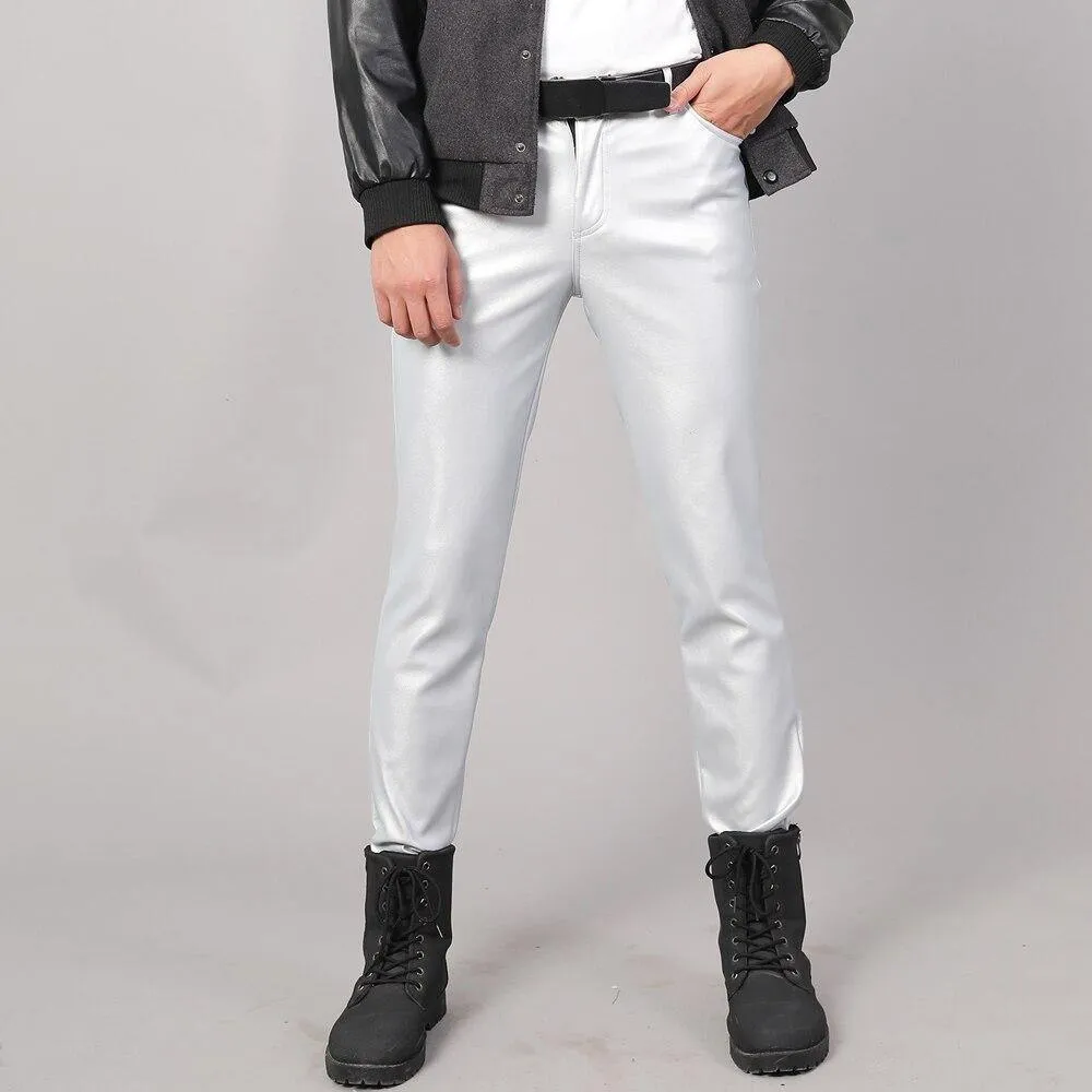 Men's Spring Light Weight Faux Leather Pants