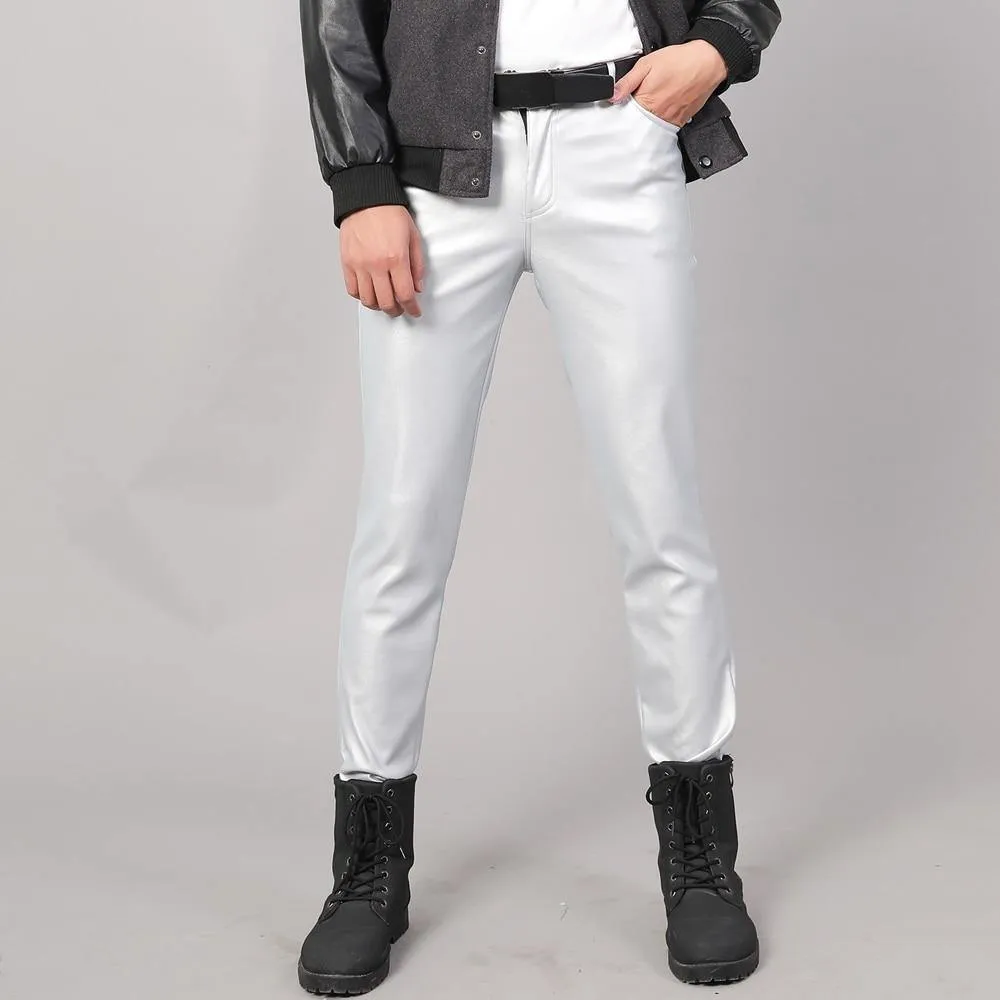 Men's Spring Light Weight Faux Leather Pants