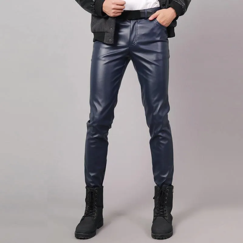 Men's Spring Light Weight Faux Leather Pants