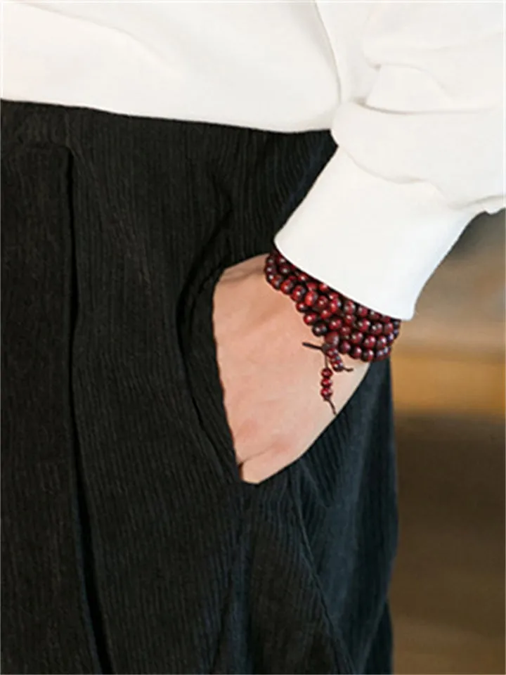 Men's Stylish Oversized Ankle Tied Corduroy Pants