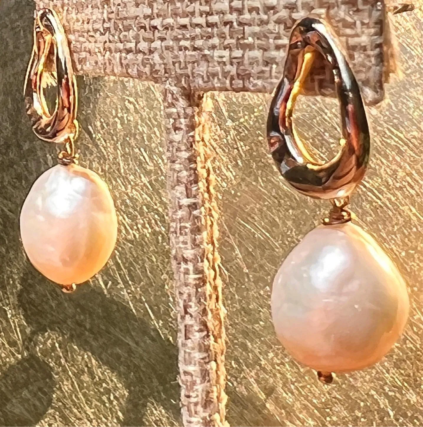 Modern Baroque Pearl Drop Earrings