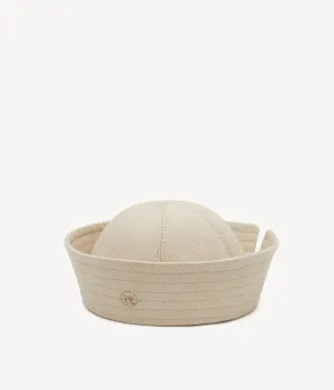 Monogram-embroidered Sailor Hat