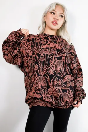 Mulberry Shroomed Relaxed Fit Sweatshirt
