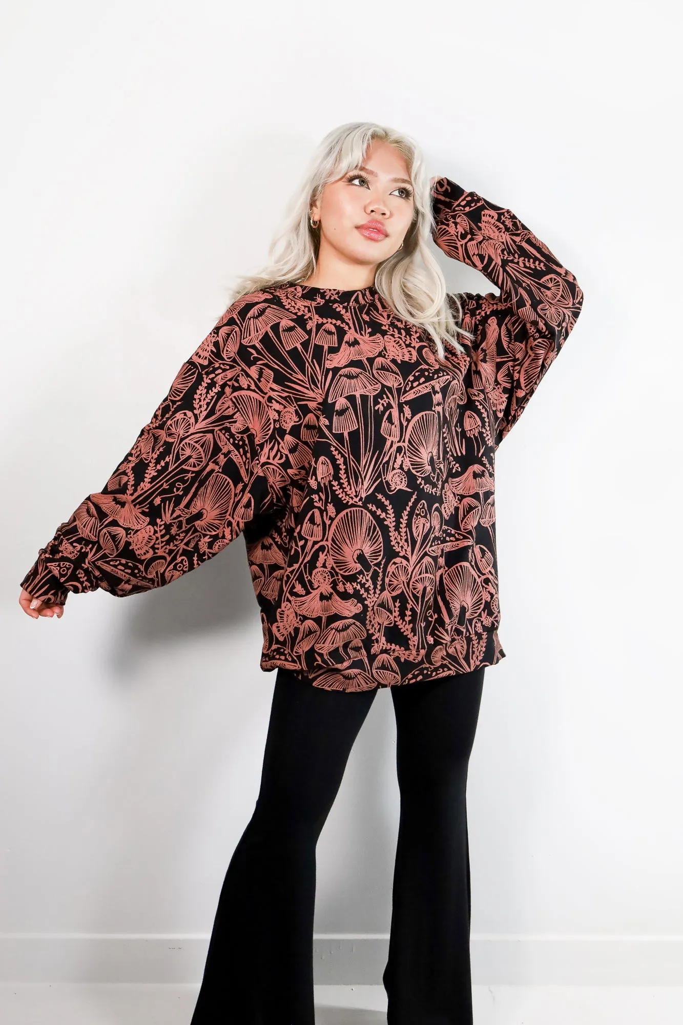 Mulberry Shroomed Relaxed Fit Sweatshirt
