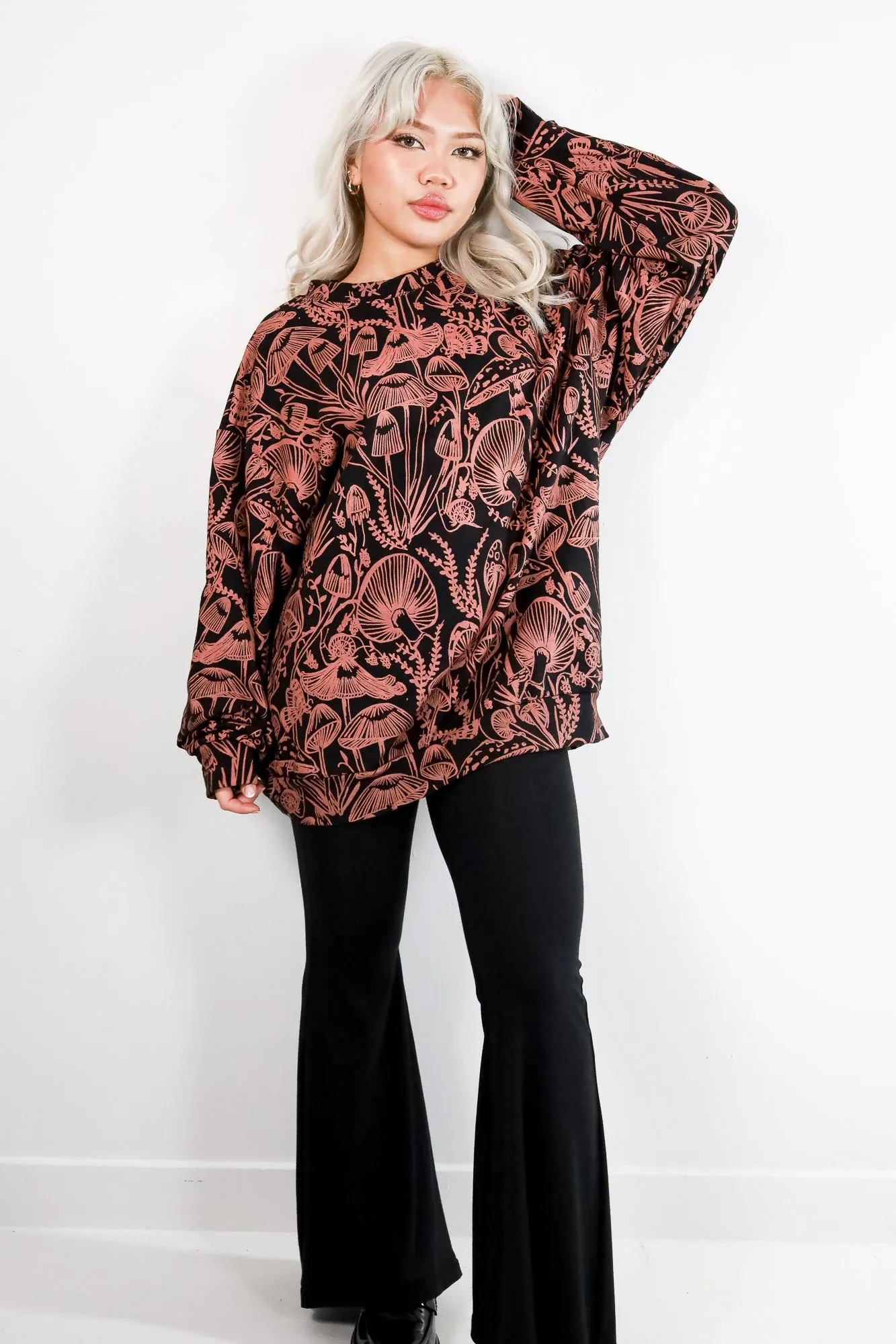 Mulberry Shroomed Relaxed Fit Sweatshirt
