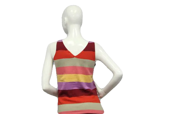 Multi Colored Stripe Tank Top Sweater SKU 000081