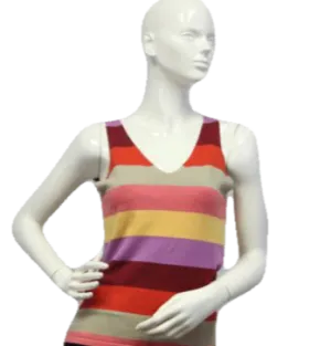 Multi Colored Stripe Tank Top Sweater SKU 000081
