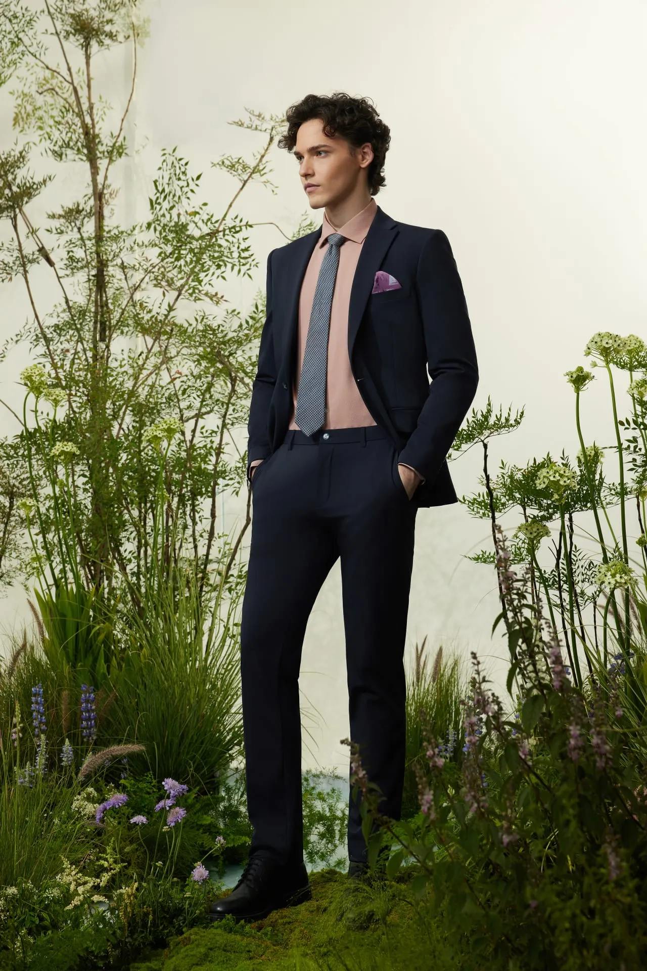 Nylon Modal Silk Smart Fit Suit Pants