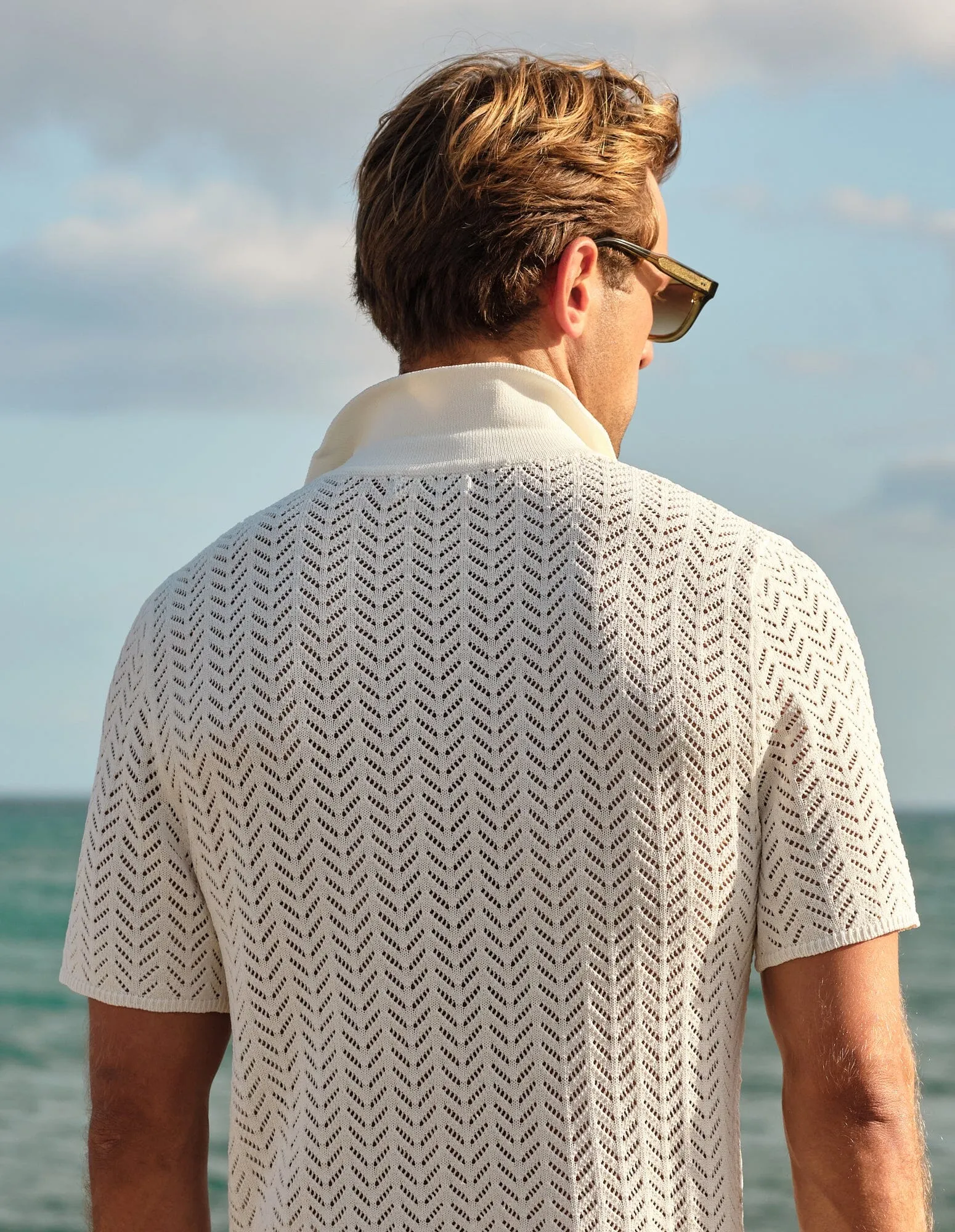 Off White Crochet Shirt