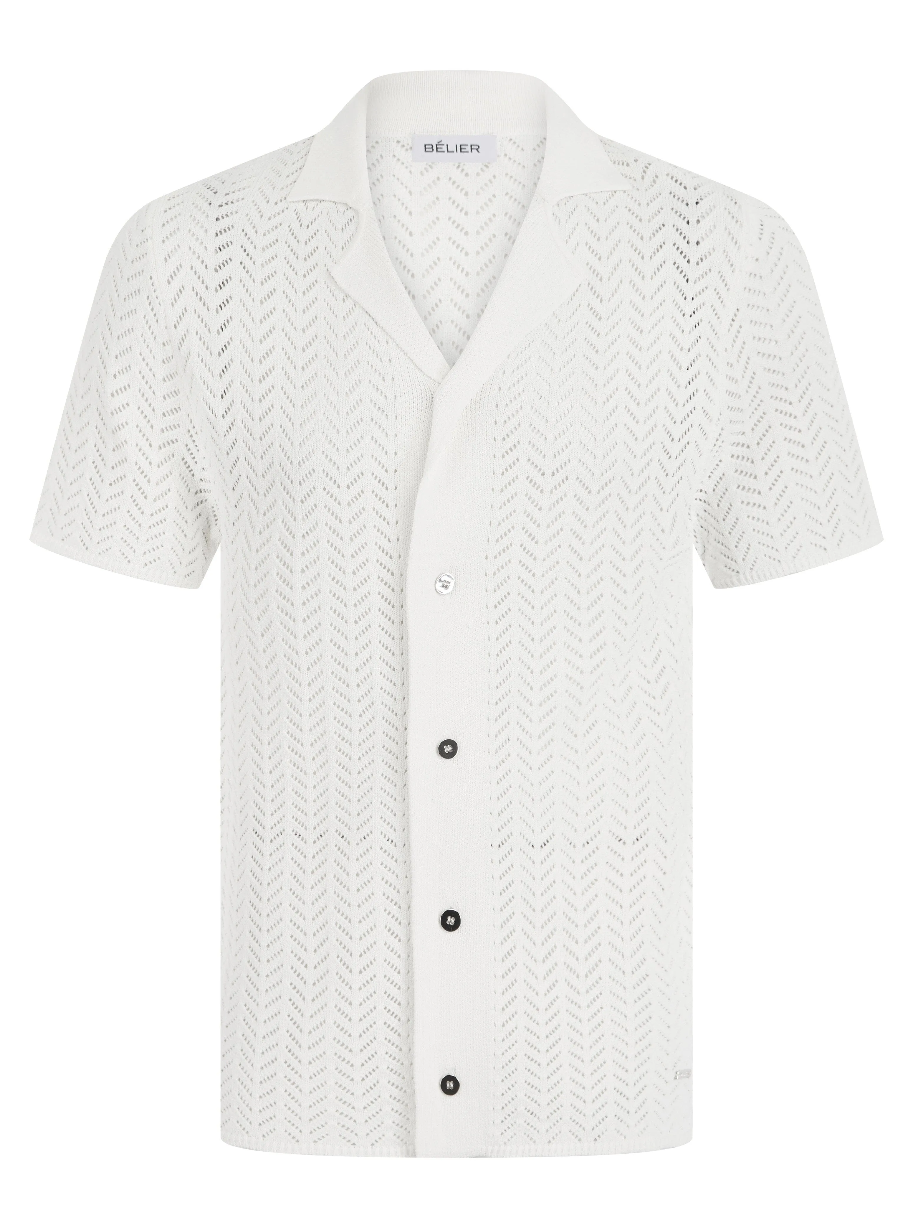 Off White Crochet Shirt