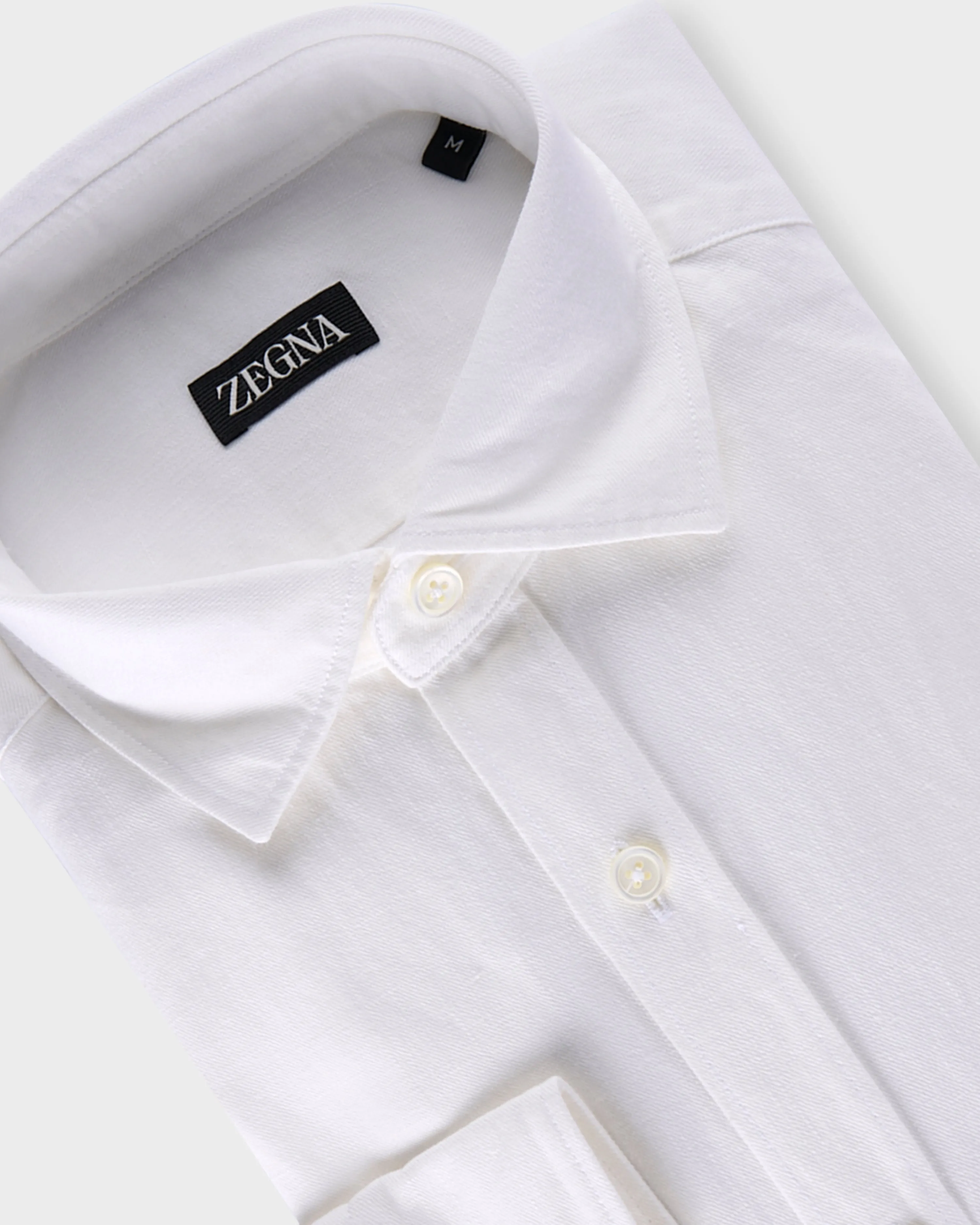 Off White Premium Cotton Twill Shirt