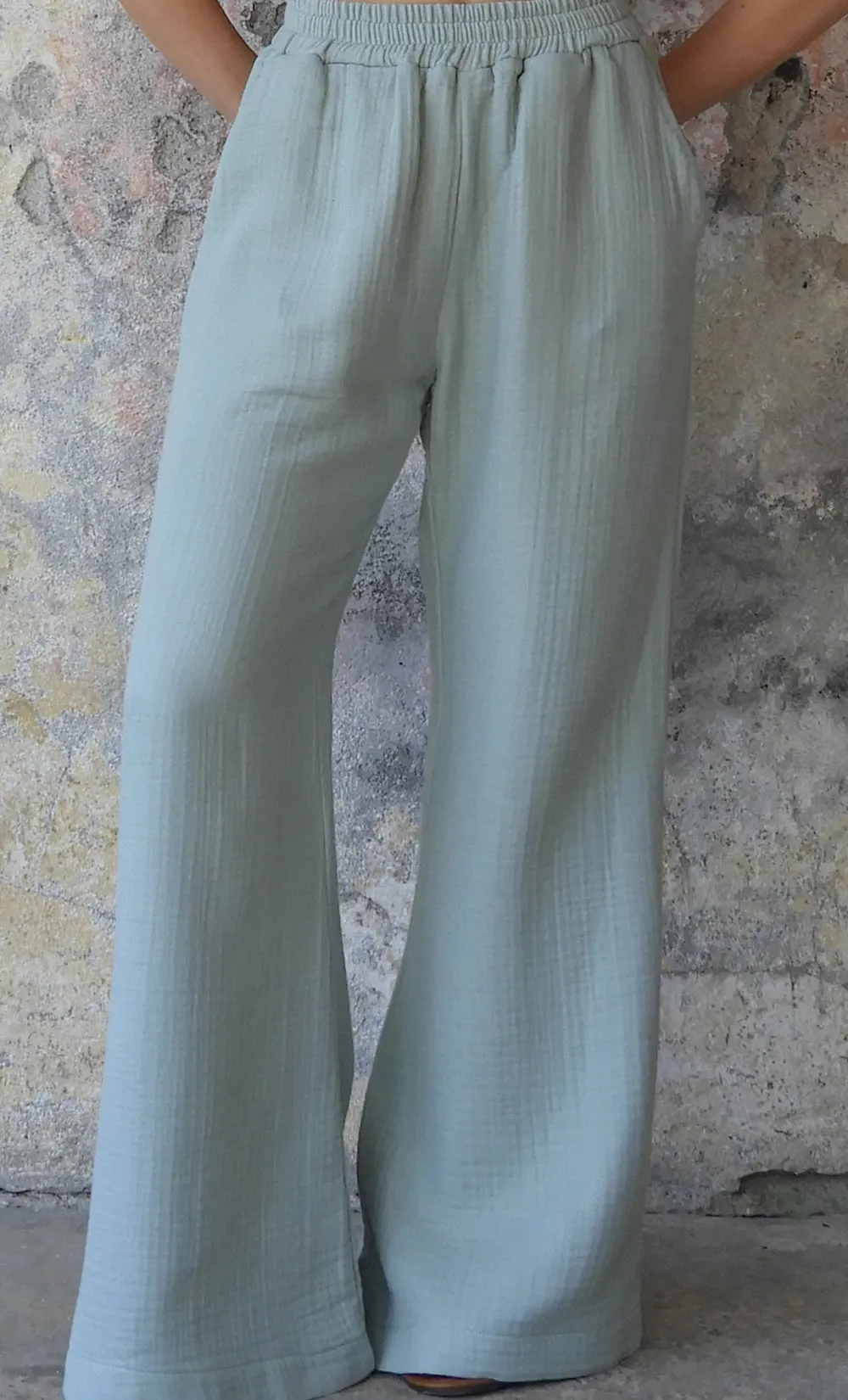 PALAZZO Women's 4Layer Organic Gauze Cotton Pants