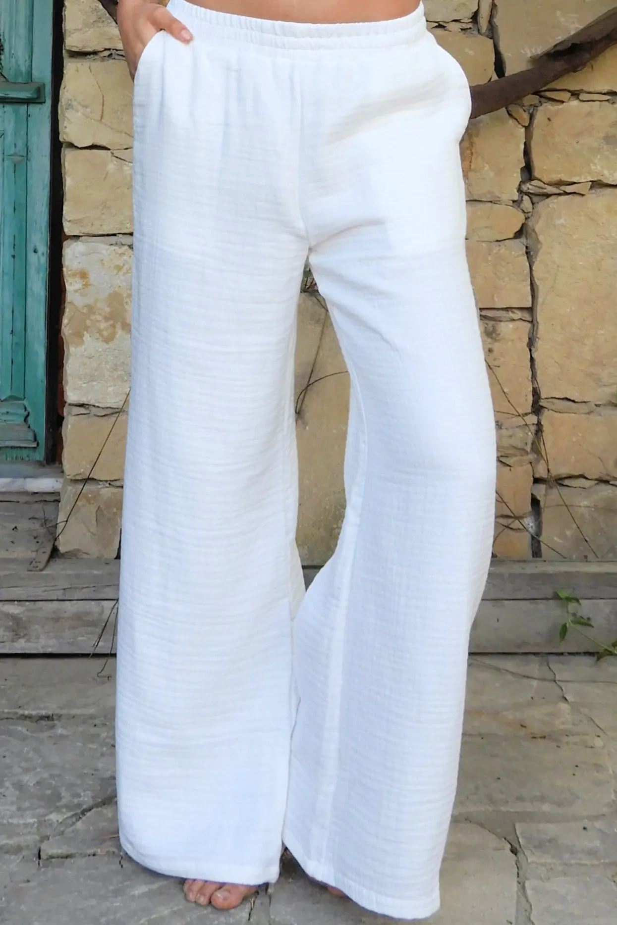 PALAZZO Women's 4Layer Organic Gauze Cotton Pants