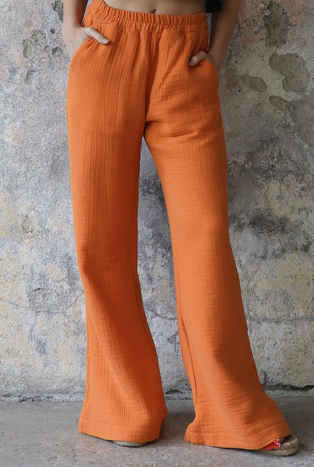 PALAZZO Women's 4Layer Organic Gauze Cotton Pants