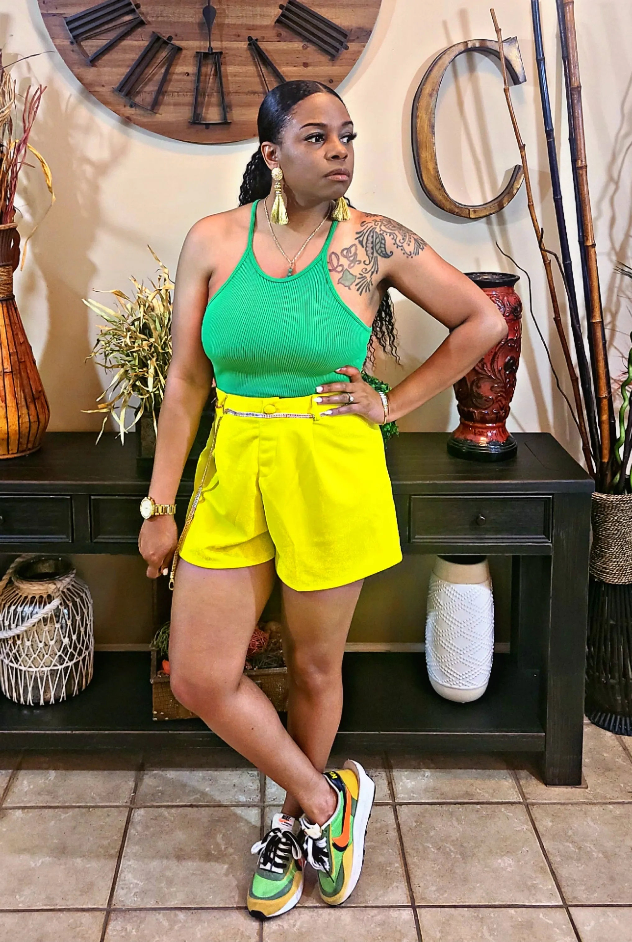 Palette Splash 2pcs Cropped Tank & Shorts Set