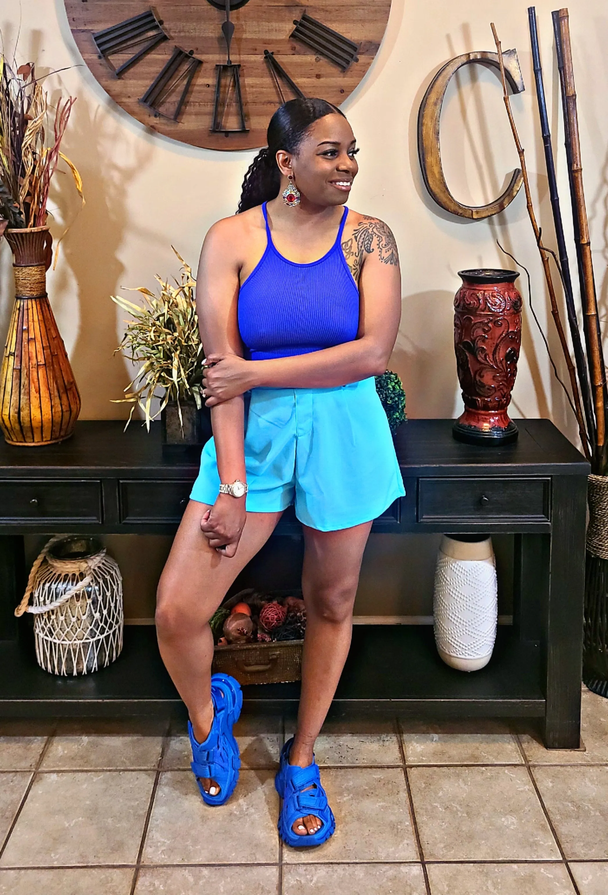 Palette Splash 2pcs Cropped Tank & Shorts Set