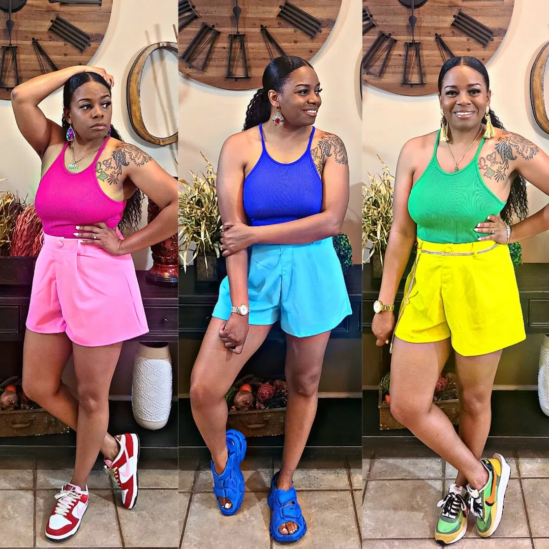 Palette Splash 2pcs Cropped Tank & Shorts Set