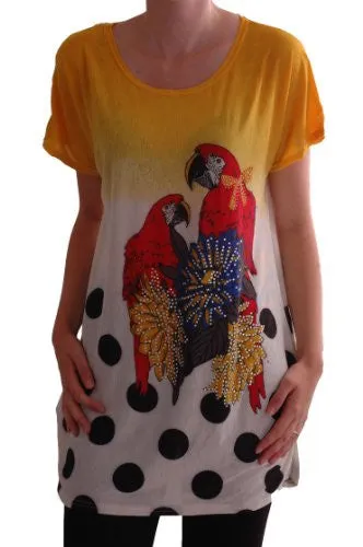Parrot Long  Tunic Tops