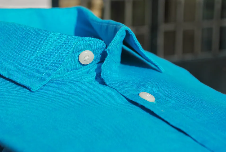 Petrol Blue Hemp Shirt