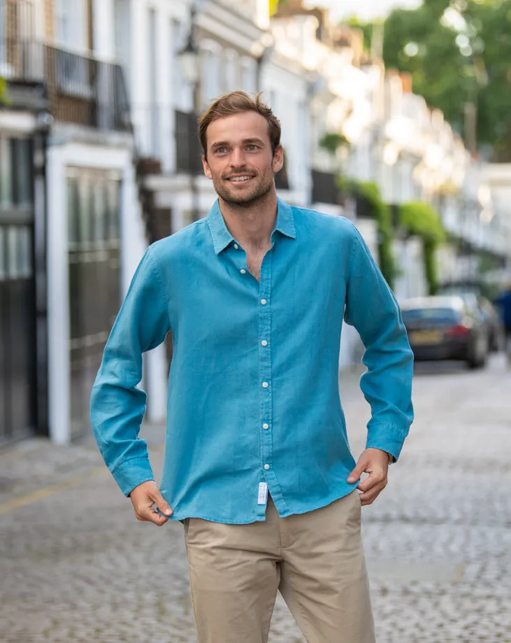 Petrol Blue Hemp Shirt