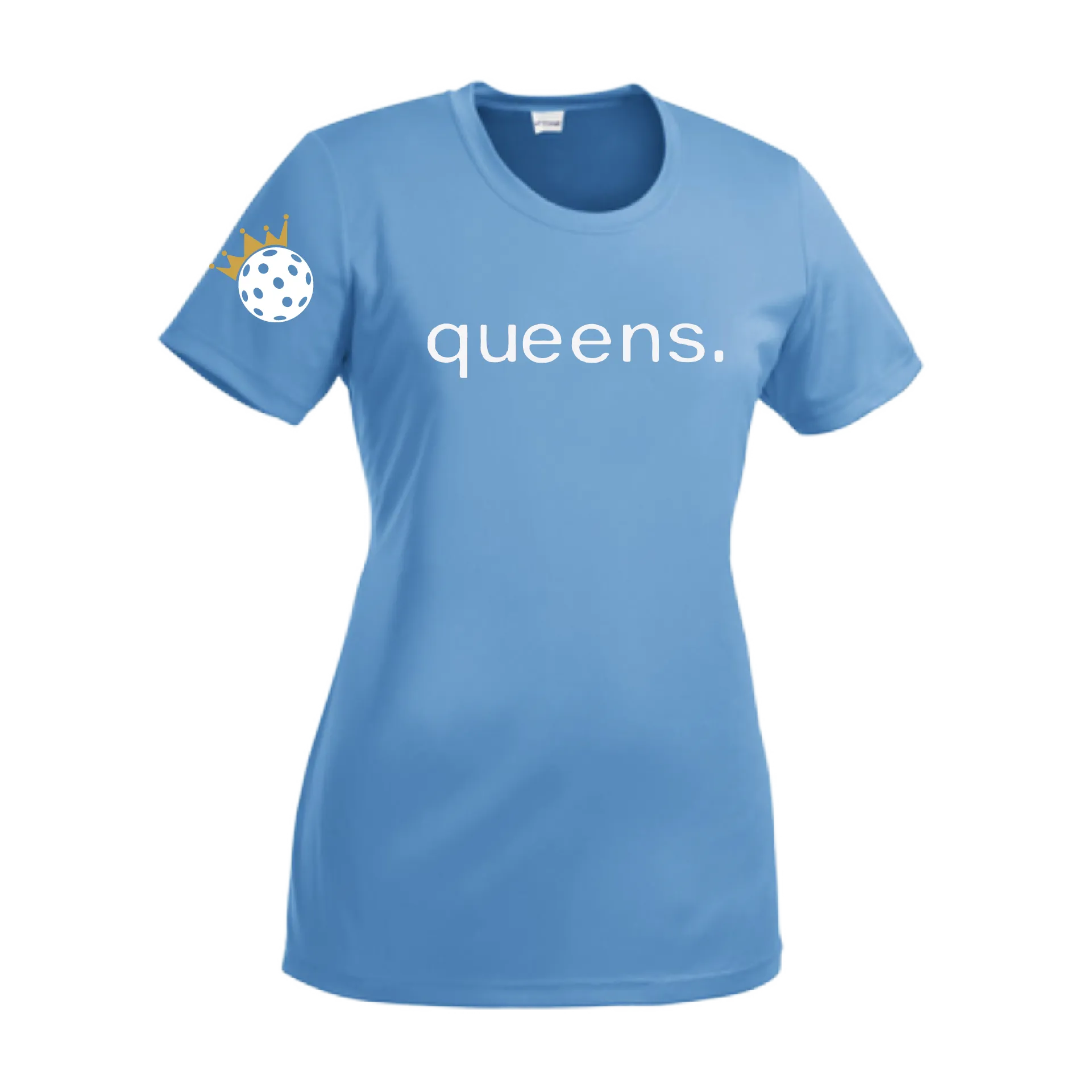 Pickleball Queens and Crown | Women’s Short Sleeve Crewneck Athletic Shirts | 100% Polyester