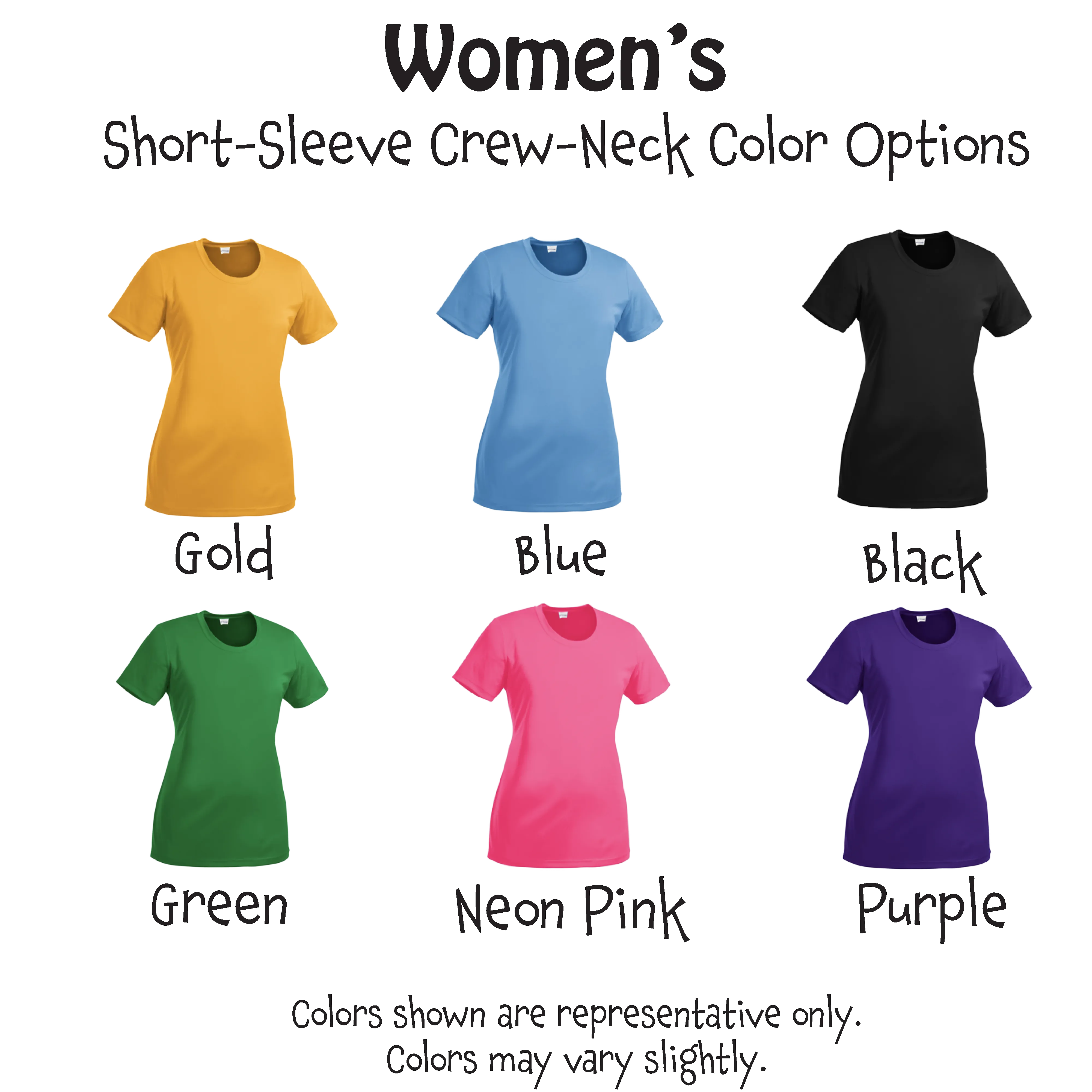 Pickleball Queens and Crown | Women’s Short Sleeve Crewneck Athletic Shirts | 100% Polyester