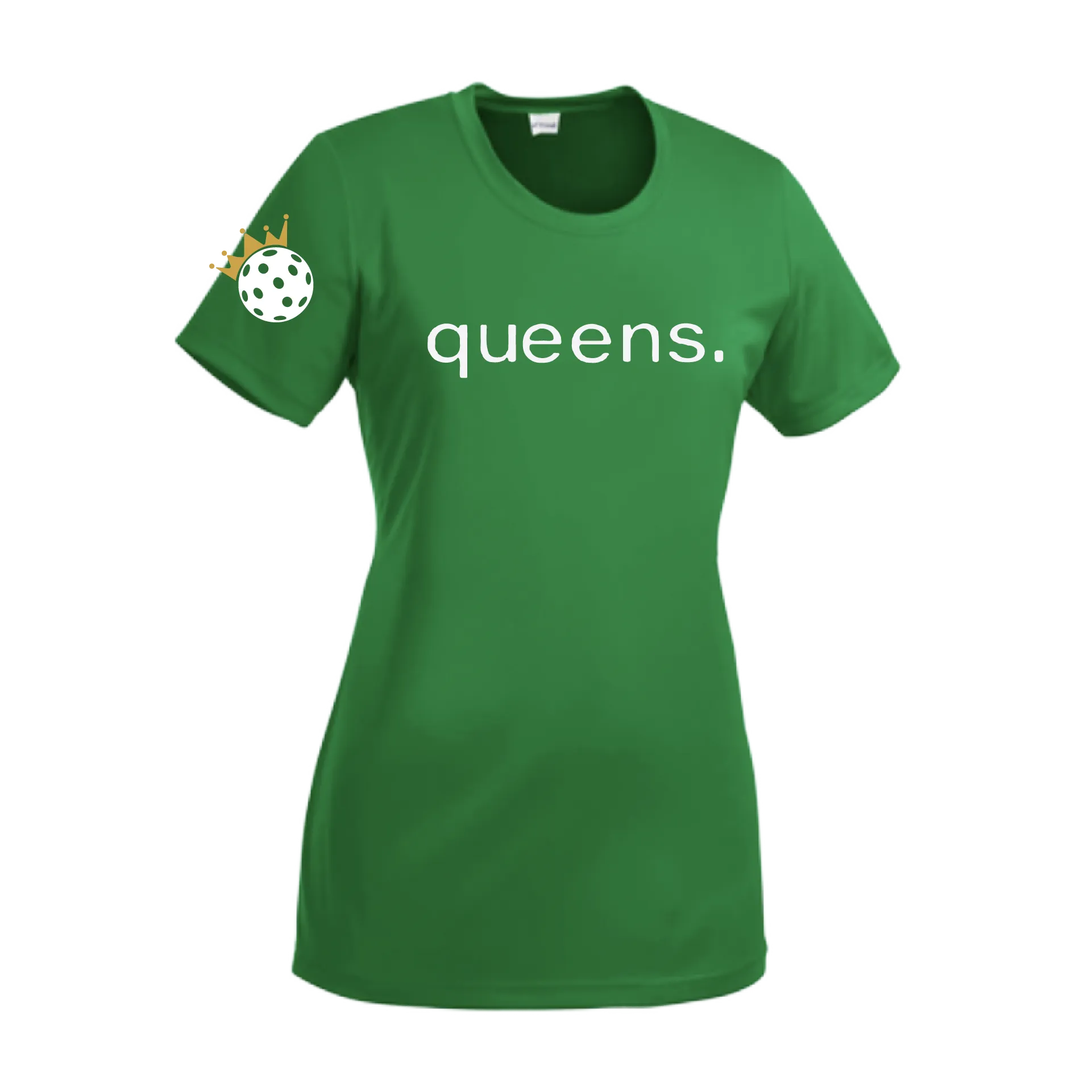 Pickleball Queens and Crown | Women’s Short Sleeve Crewneck Athletic Shirts | 100% Polyester
