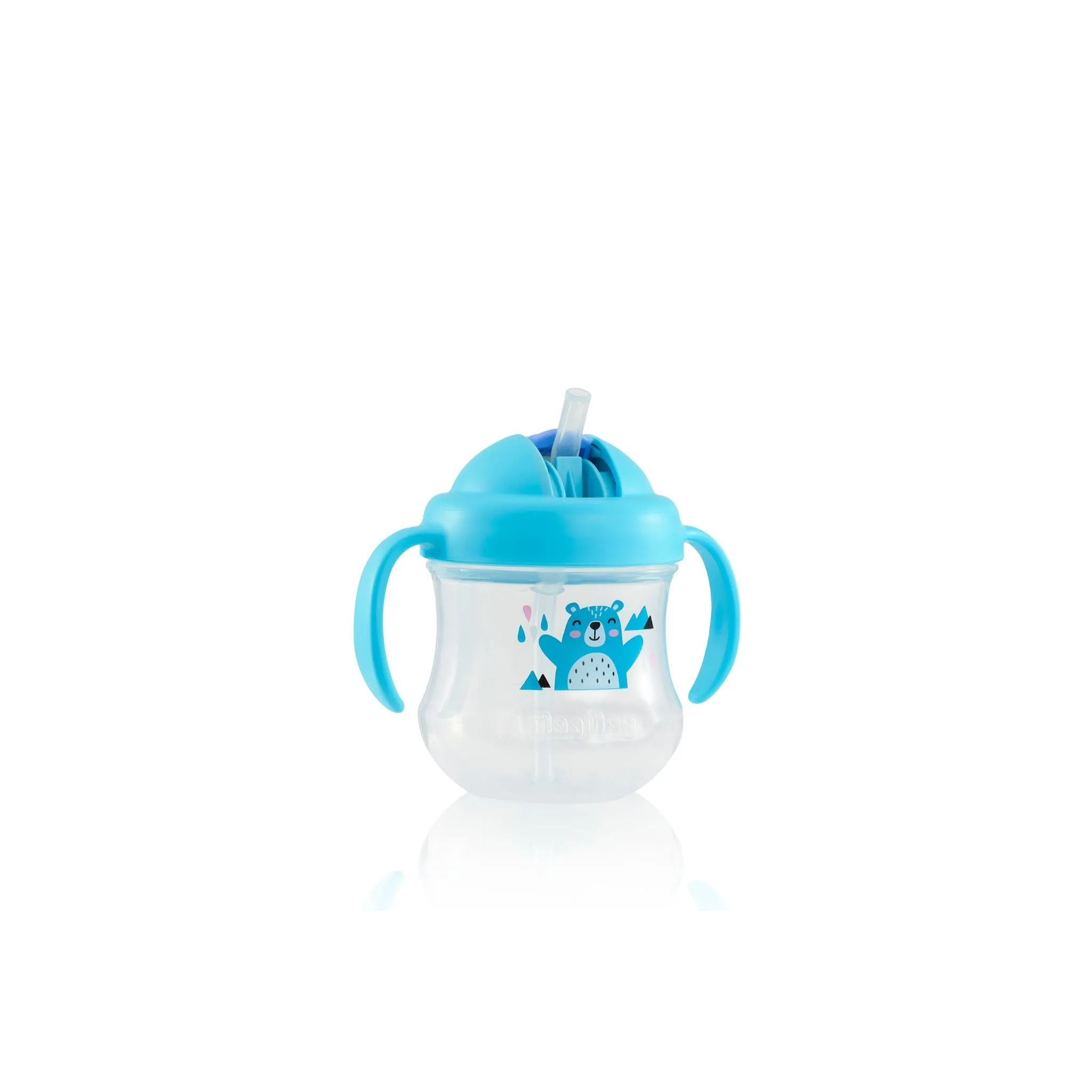 Pigeon Mag Mag Straw Cup 8  months (200ml) - New Colour - Matte Blue