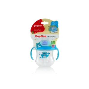 Pigeon Mag Mag Straw Cup 8  months (200ml) - New Colour - Matte Blue