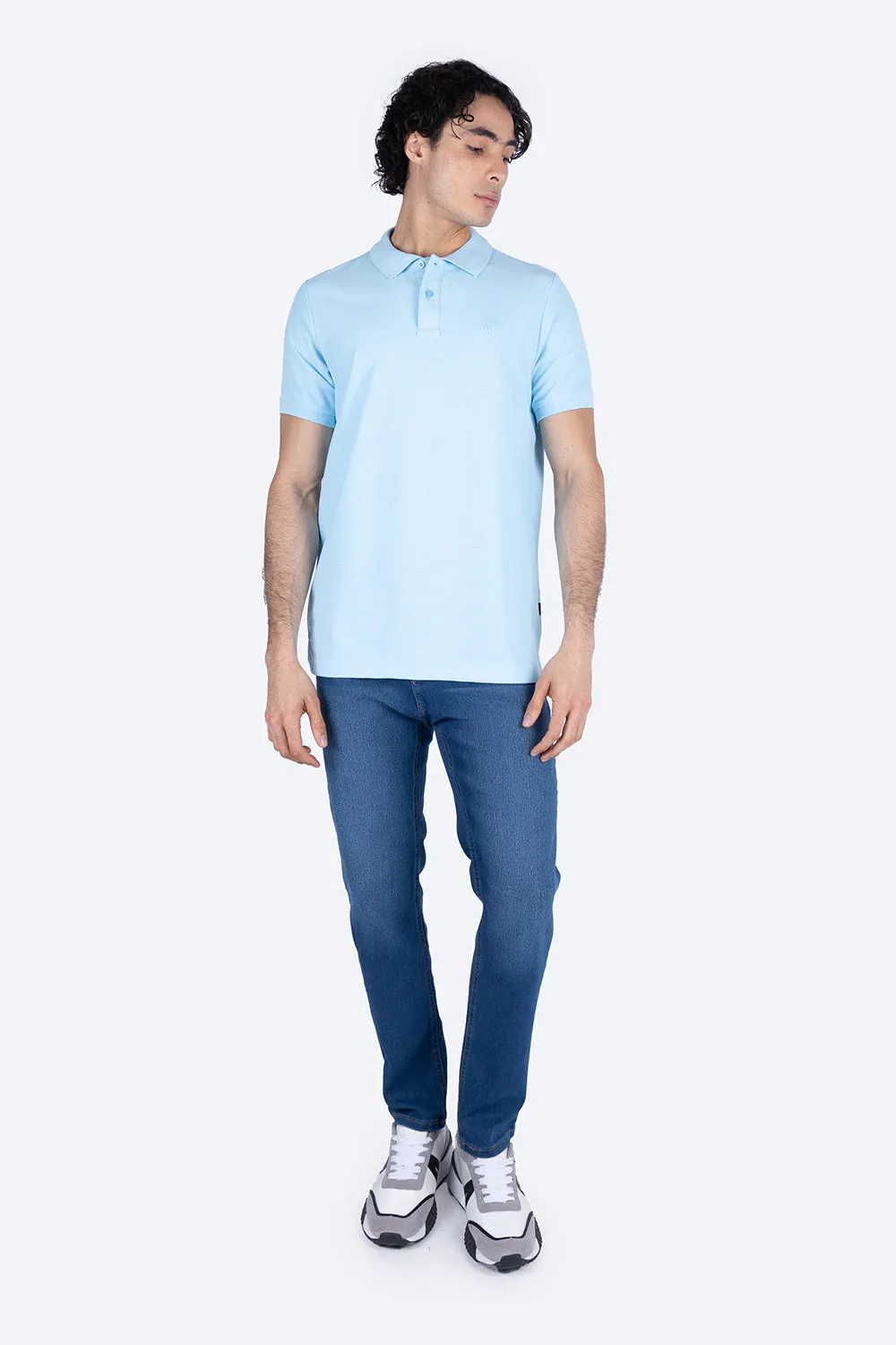 Polo piqu azul claro