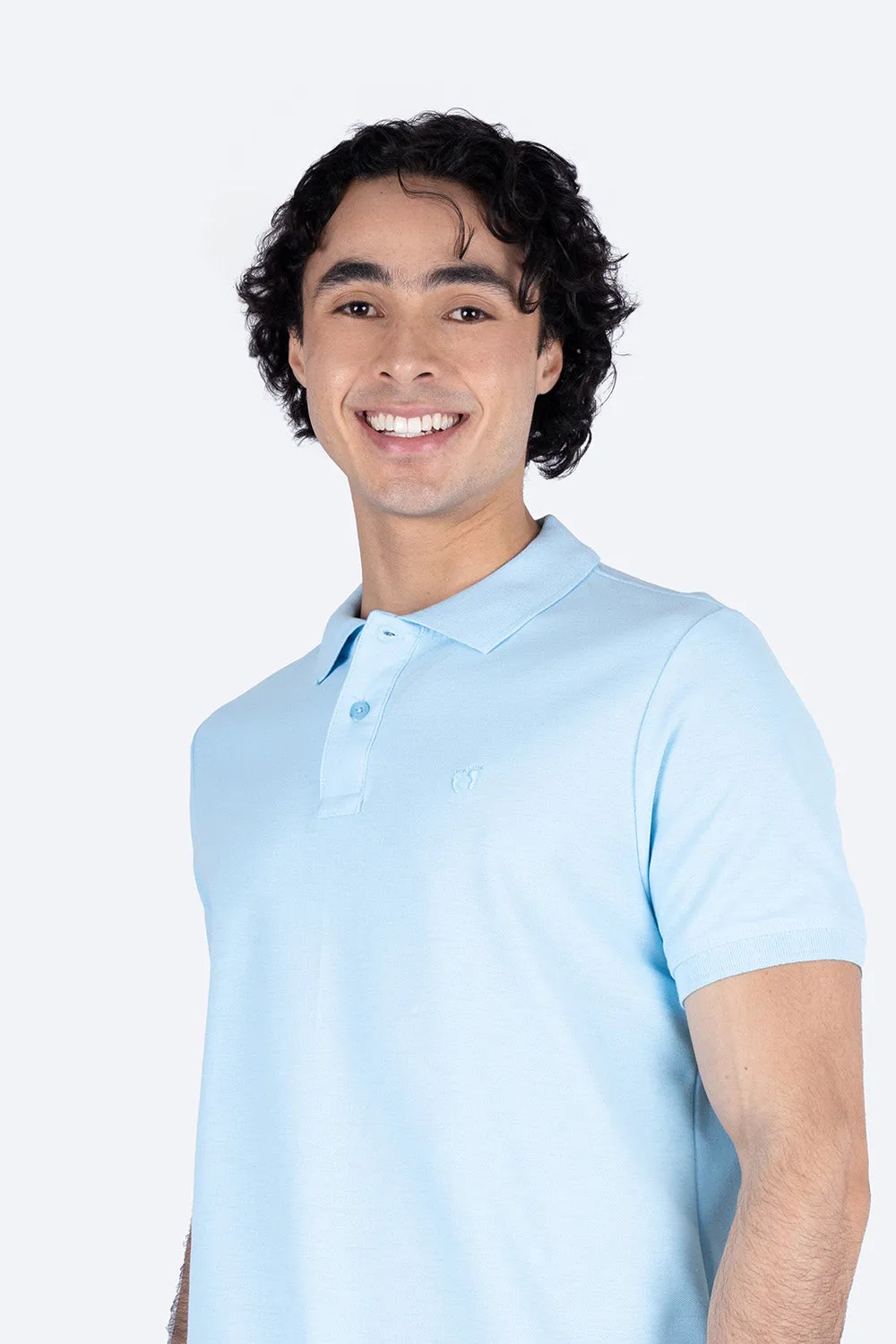 Polo piqu azul claro