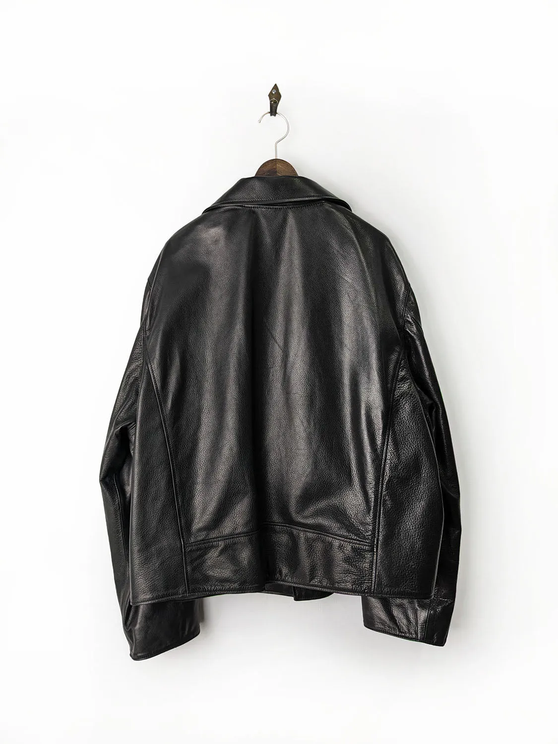 Porter Classic RIDERS JACKET W/LOVE&PEACE SILVER