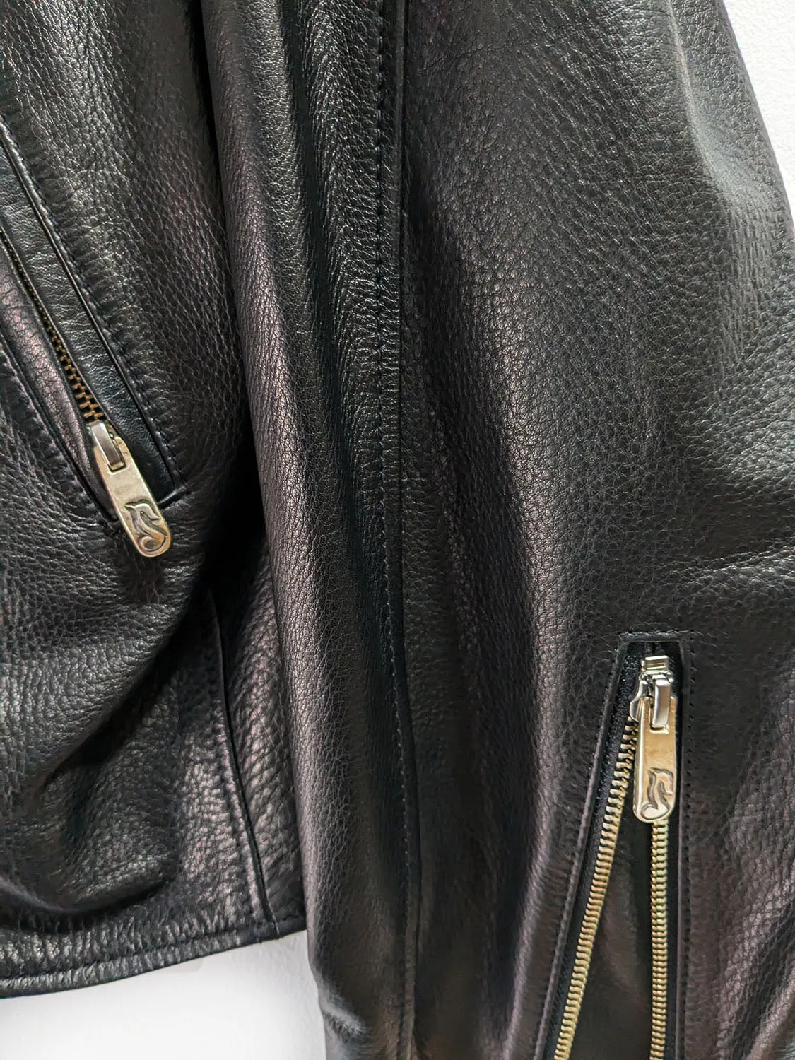 Porter Classic RIDERS JACKET W/LOVE&PEACE SILVER