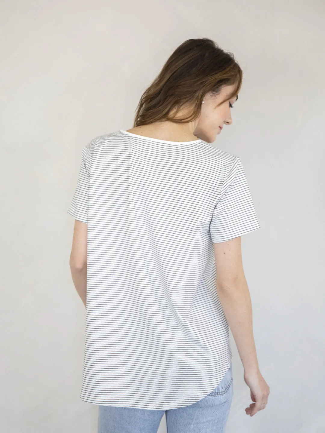 Quin Striped Relaxed Fit Tee