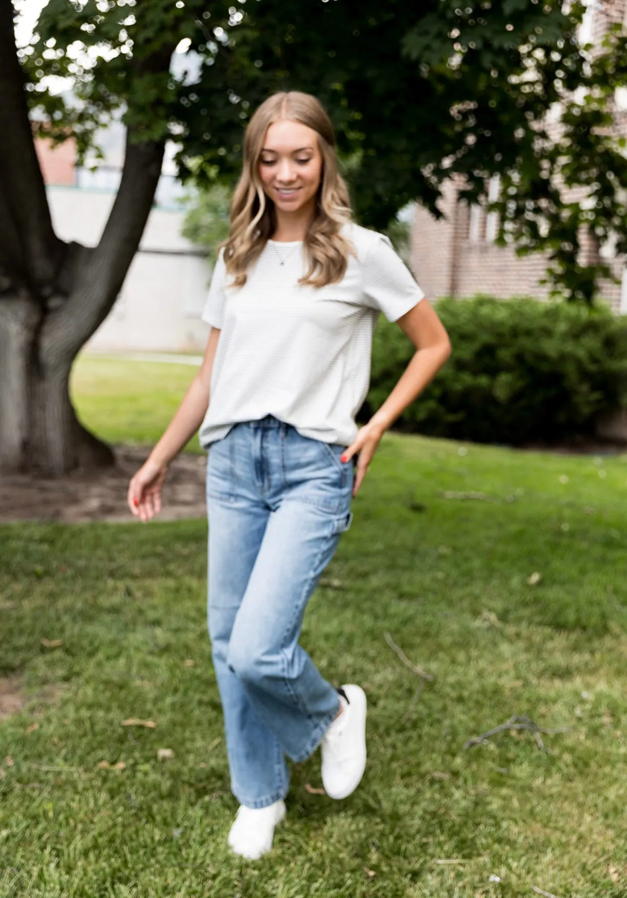 Quin Striped Relaxed Fit Tee