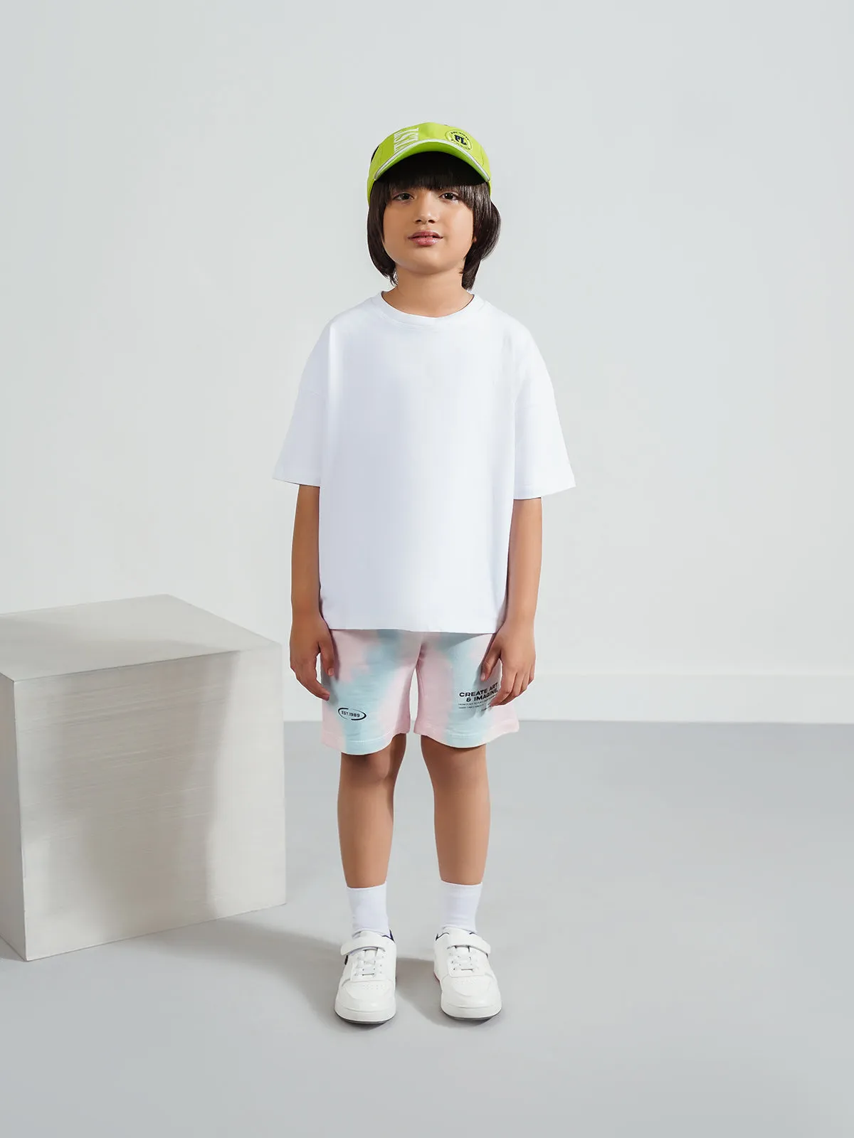 "ASAHI" Regular Fit Tie-Dye Shorts