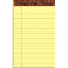 "the Legal Pad" Ruled Perforated Pads, Narrow Rule, 50 Canary-yellow 5 X 8 Sheets, Dozen