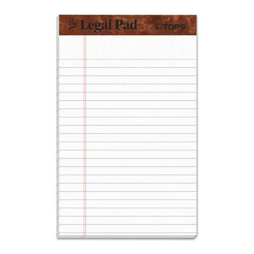 "the Legal Pad" Ruled Perforated Pads, Narrow Rule, 50 White 5 X 8 Sheets, Dozen