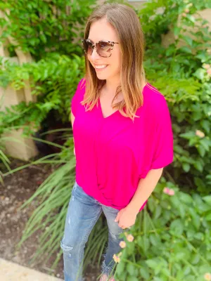 Relaxed Fit Surplice Top