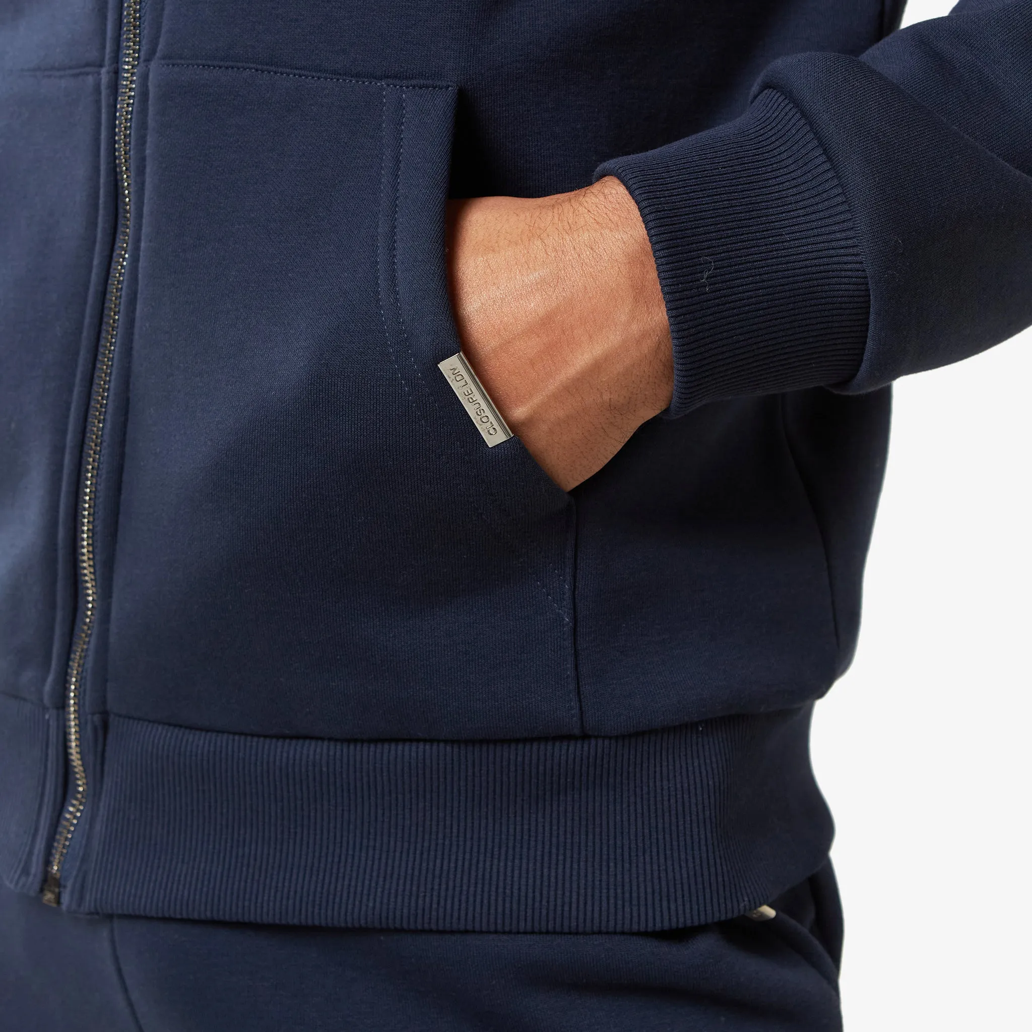 Relaxed Full Zip Hoodie | Navy