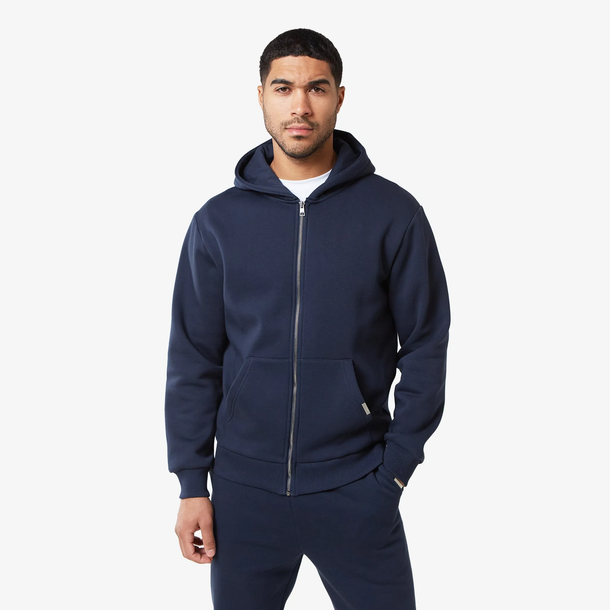 Relaxed Full Zip Hoodie | Navy