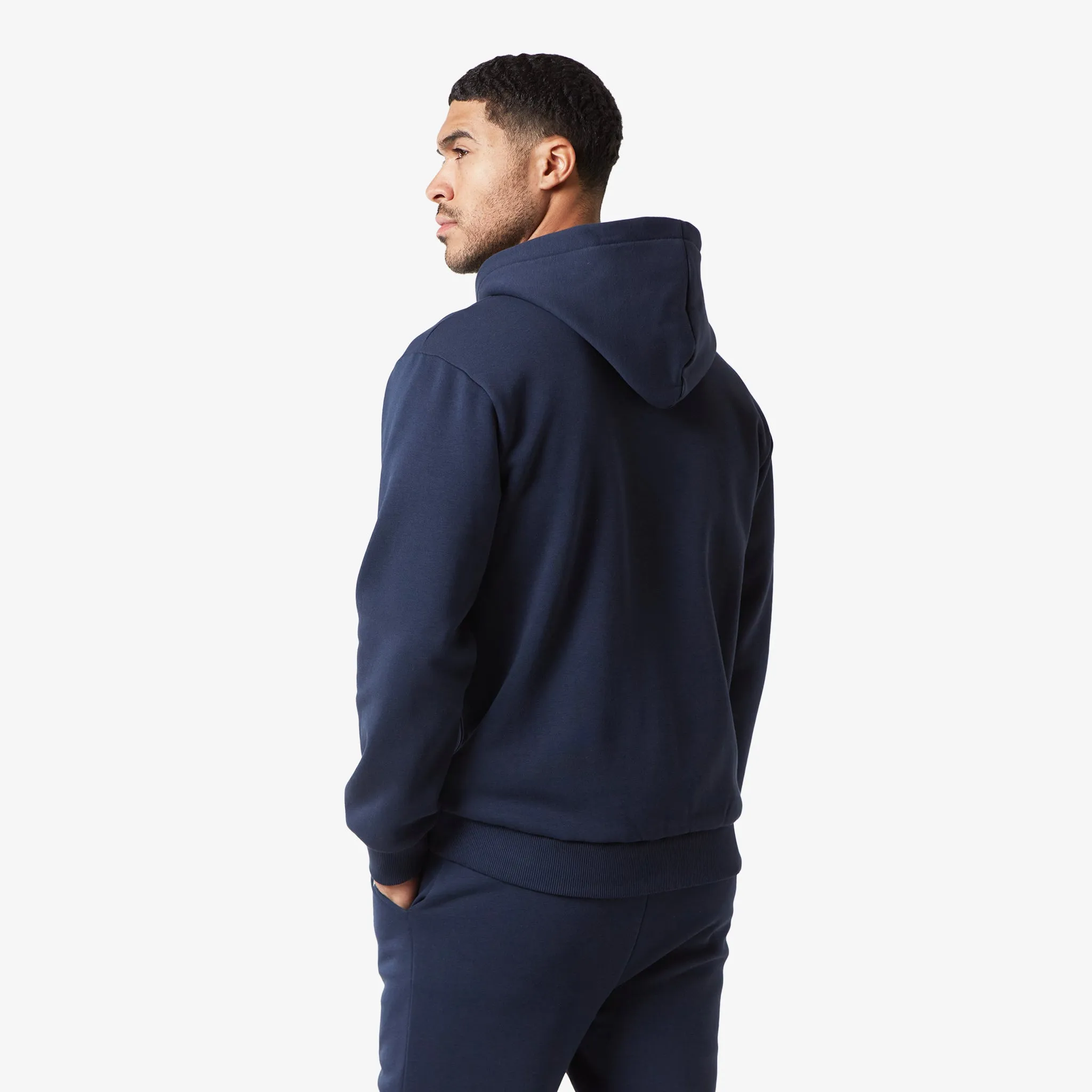Relaxed Full Zip Hoodie | Navy