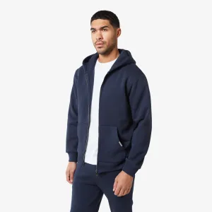 Relaxed Full Zip Hoodie | Navy