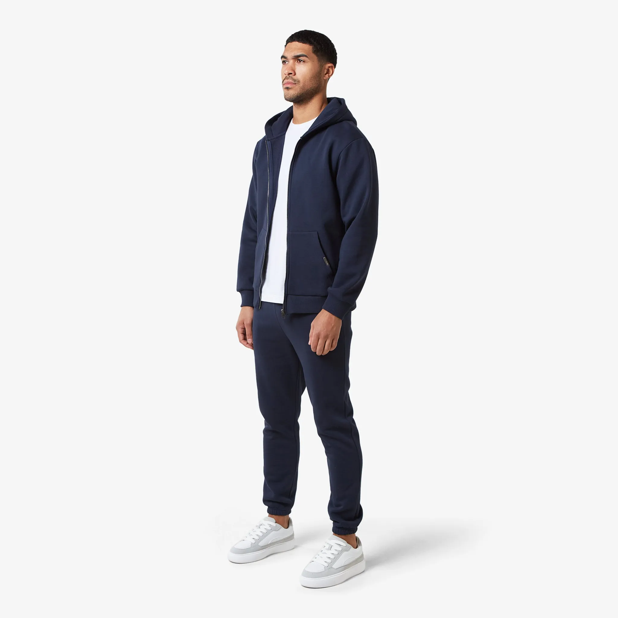 Relaxed Full Zip Hoodie | Navy