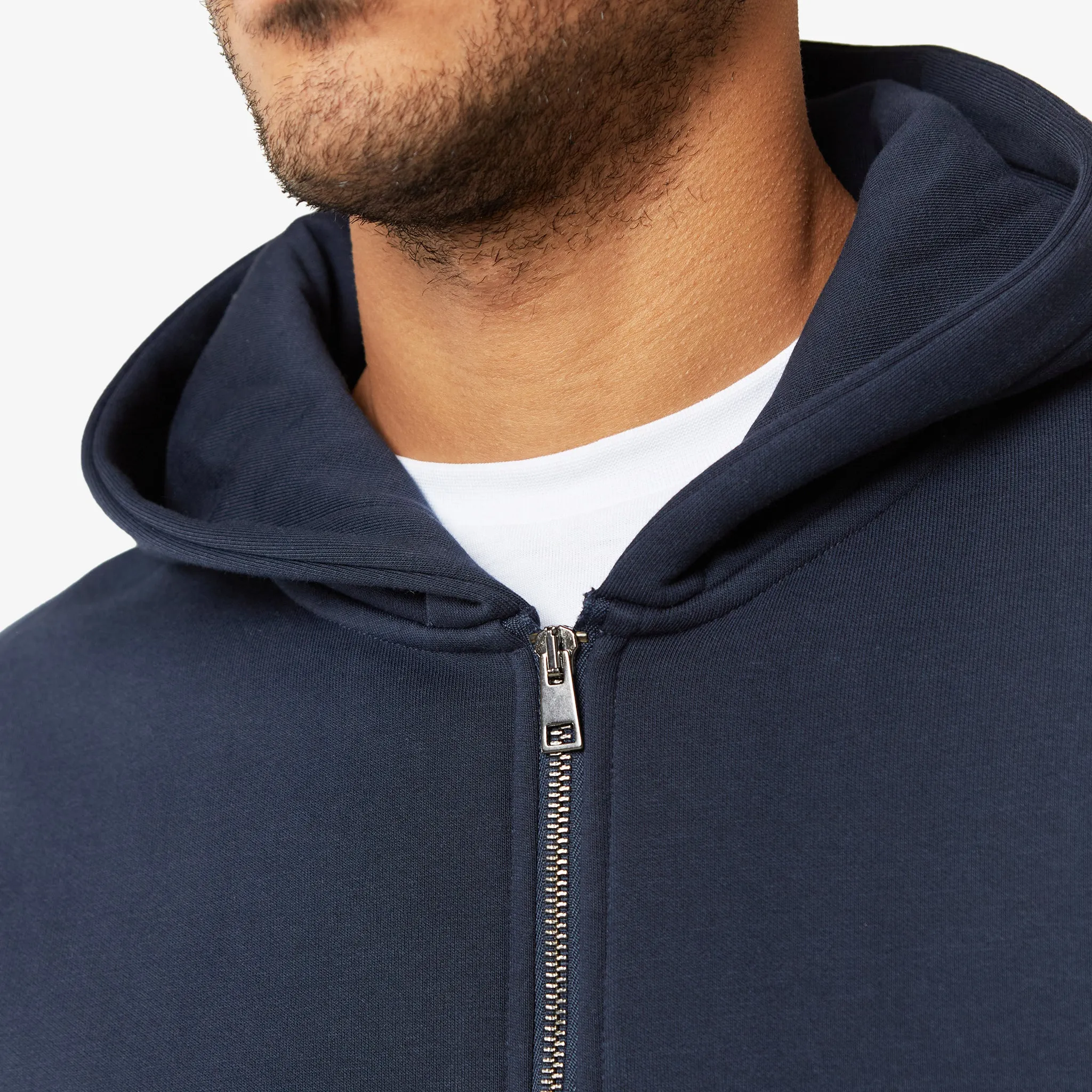 Relaxed Full Zip Hoodie | Navy