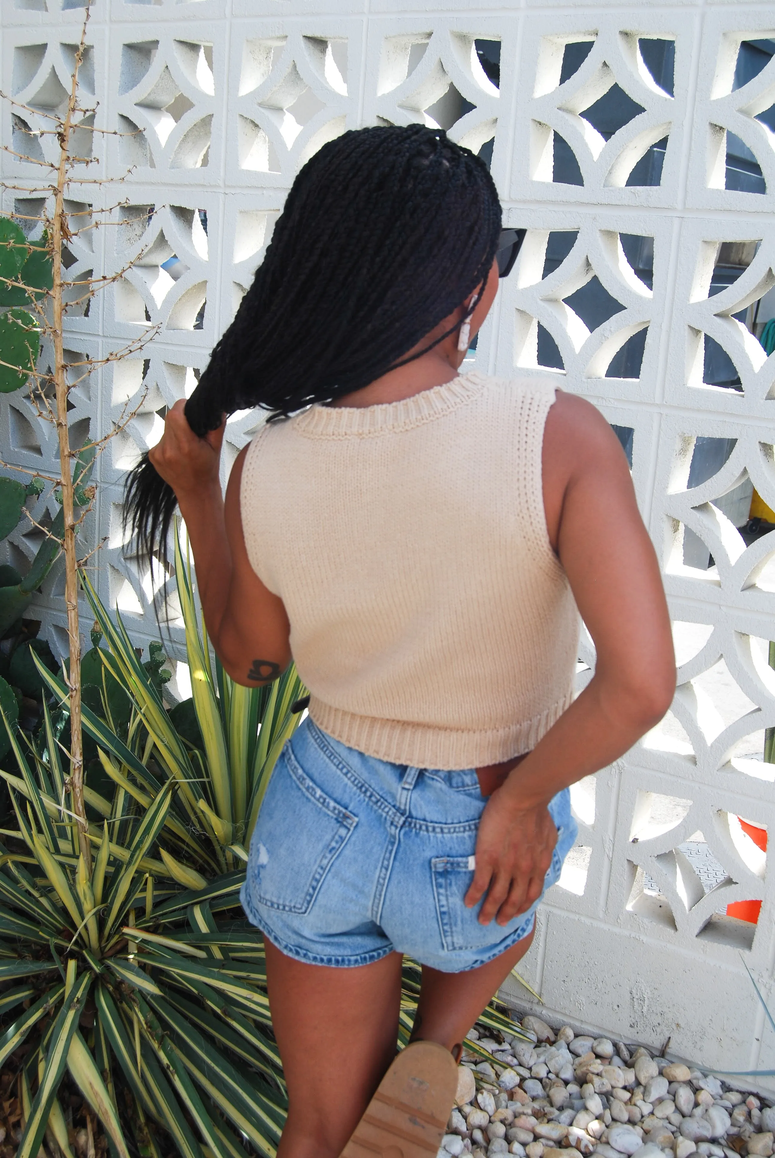 Riley Light Wash Distressed Short