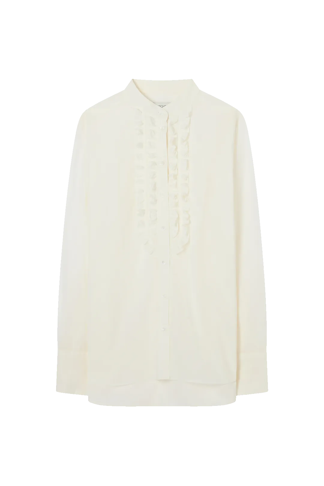 Ruffle Front Blouse in Cotton Voile